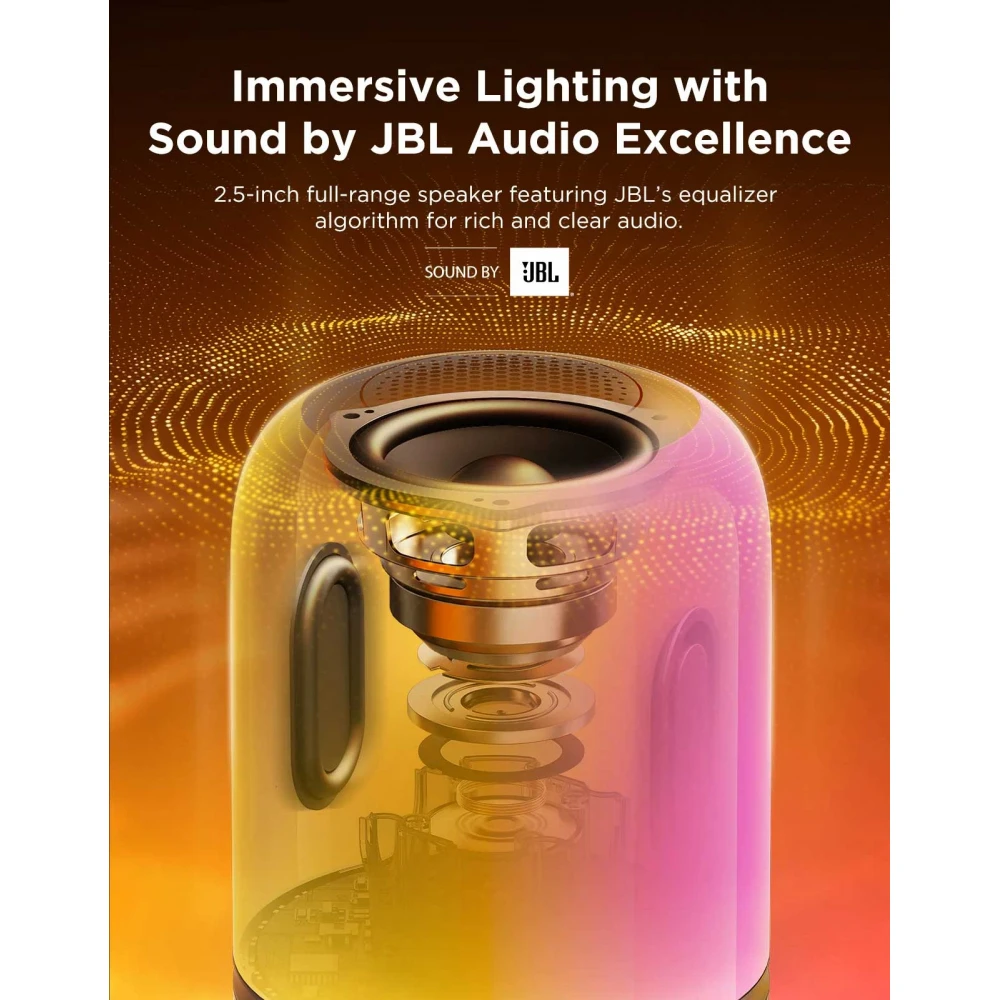 GOVEE H6020 TABLE LAMP 2 PRO ME RGBICWW ΦΩTIΣMO KAI ENΣΩMATΩMENO HXEIO JBL 10W