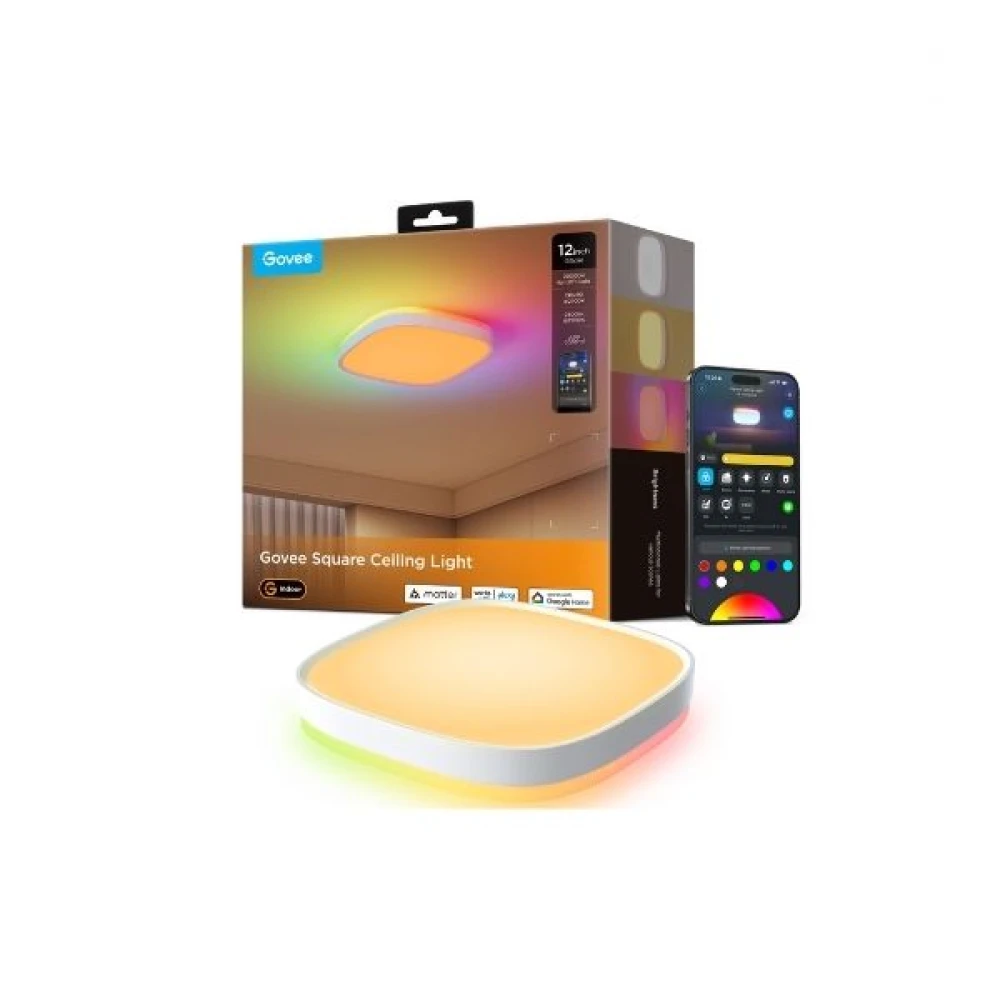 GOVEE 12INCH RGBWW + RGBIC SQUARE SMART CEILING LIGHT H80A4