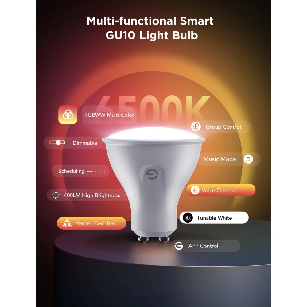 Govee RGBWW Smart LED Bulb GU10 – 2 Τμχ