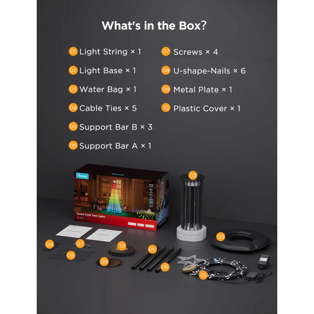 Govee Cone Tree Lights IP67 H6840