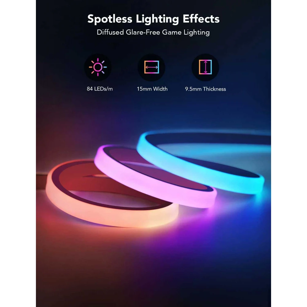 Govee RGBIC LED Neon Rope Light Για Γραφείο - Wi-Fi + Bluetooth 36W 24V 3m ( H61C3 )