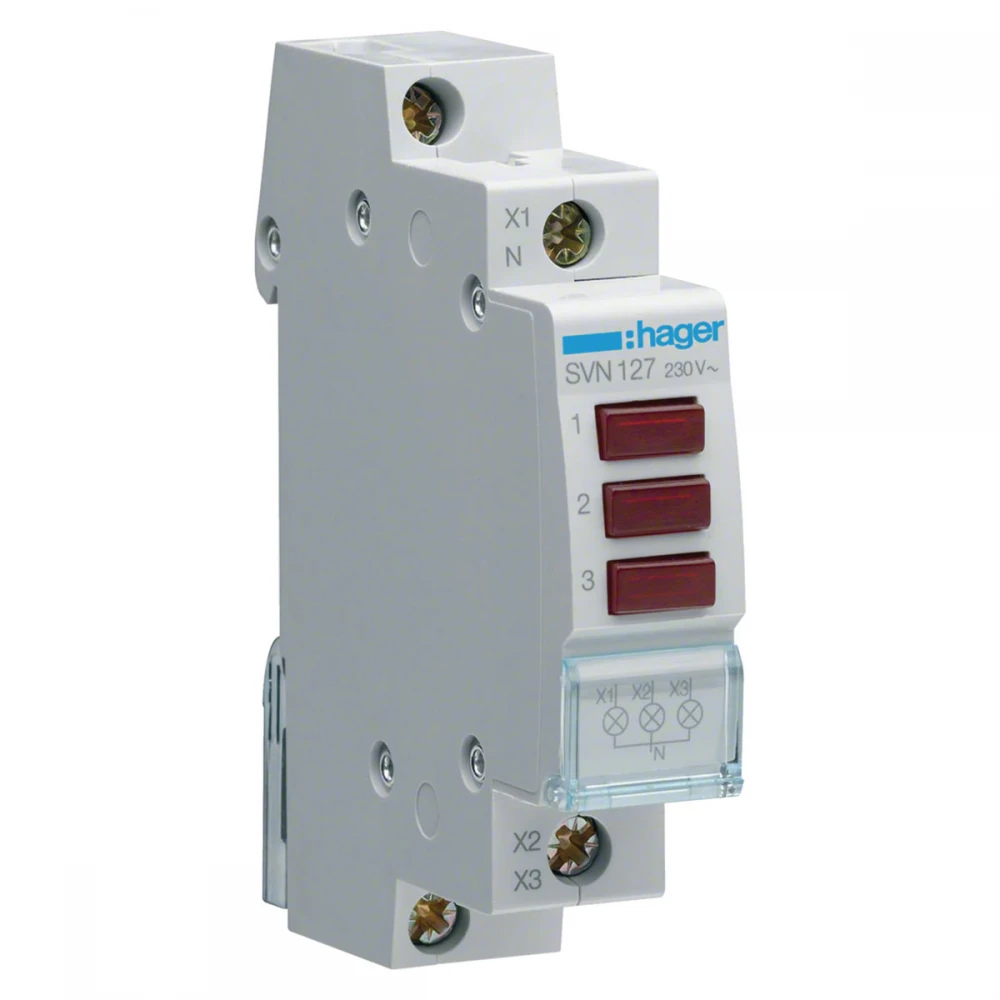 ΕΝΔΕΙΚΤΙΚΟ LED ΤΡΙΠΛΟ ΚΟΚΚΙΝΟ - HAGER