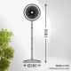 Φωτιστικό δαπέδου led 13,8W + 4W ανεμιστήρας 3CCT 1380lm RGB dimmable με control Μαύρο