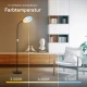 Φωτιστικό δαπέδου led 13,8W + 4W ανεμιστήρας 3CCT 1380lm RGB dimmable με control Μαύρο