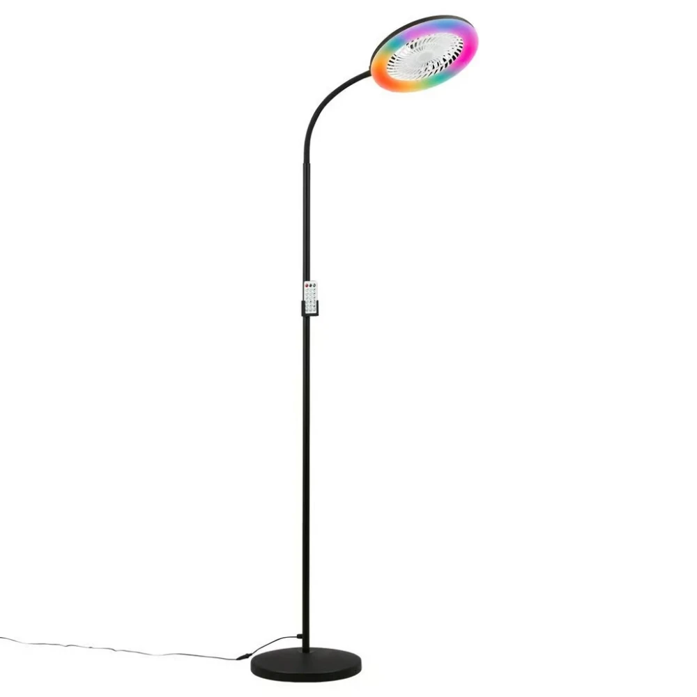 Φωτιστικό δαπέδου led 13,8W + 4W ανεμιστήρας 3CCT 1380lm RGB dimmable με control Μαύρο