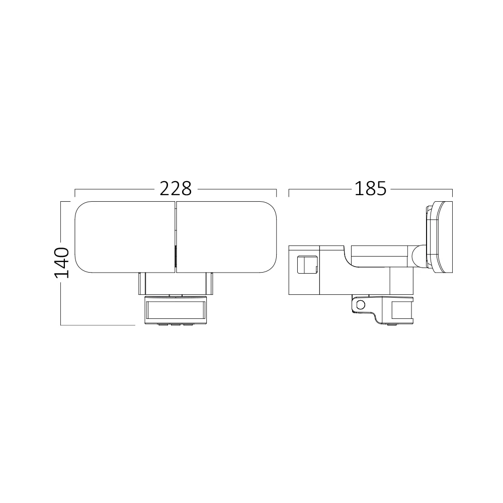 Προβολέας IP54 30W 3300 lm 4000K (Λευκός) Με Ανίχνευση - Braytron