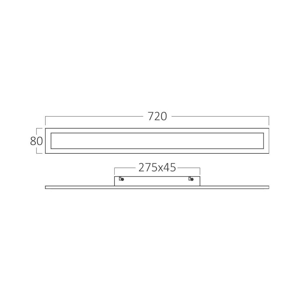 Απλίκα Led "Line" 18w IP54 1860lm 3000k Μαύρη - Braytron