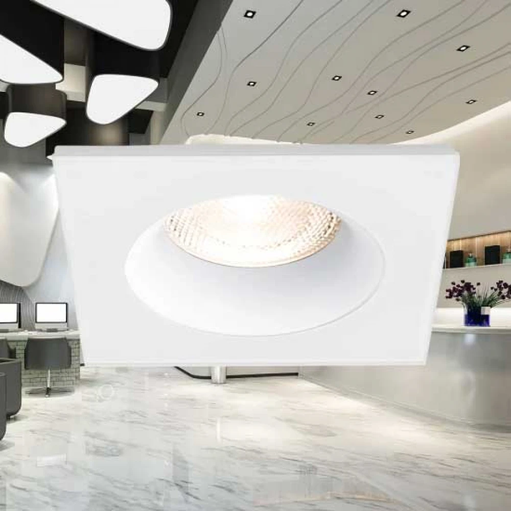 Χωνευτό Σποτ Λευκό Τετράγωνο IP54 TETRA-SQR 1xGU10 - Braytron