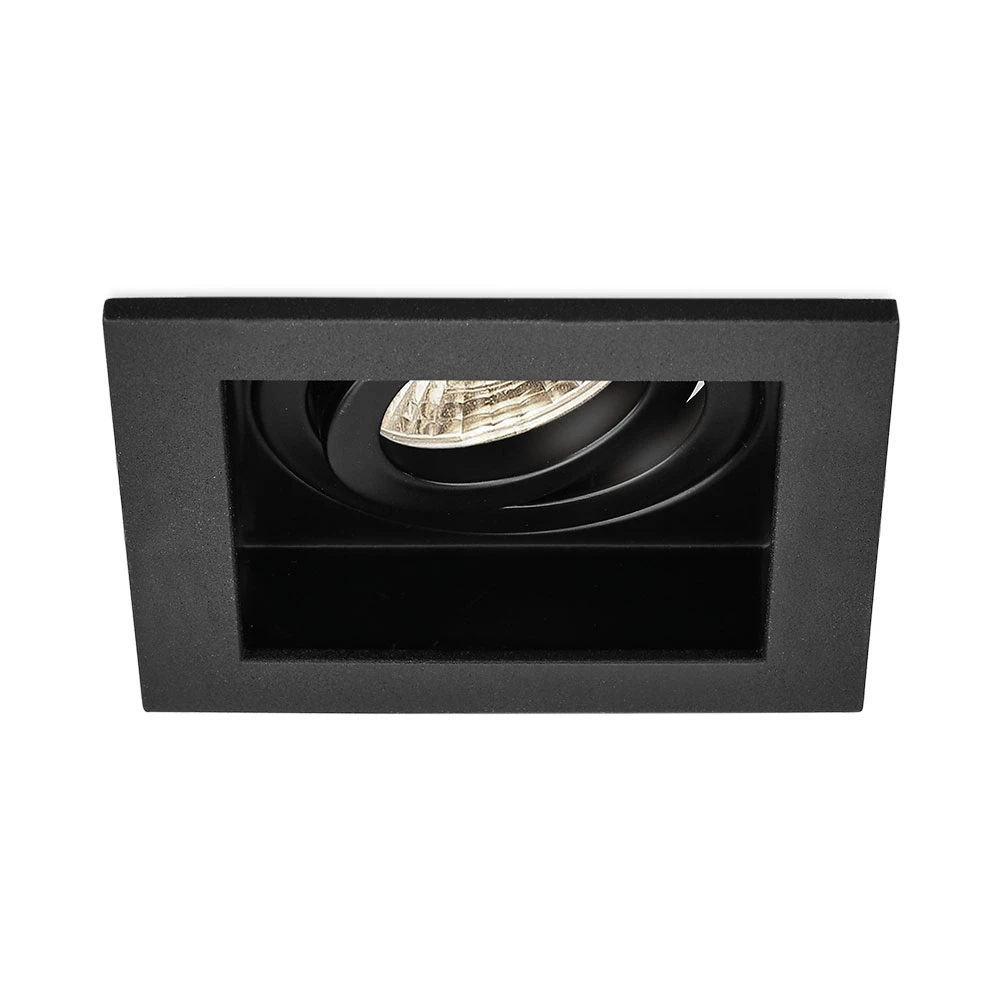 Χωνευτό Σποτ Μαύρο Τετράγωνο IP20 BETA-SQR 1xGU10 - Braytron