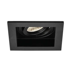 Χωνευτό Σποτ Μαύρο Τετράγωνο IP20 BETA-SQR 1xGU10 - Braytron