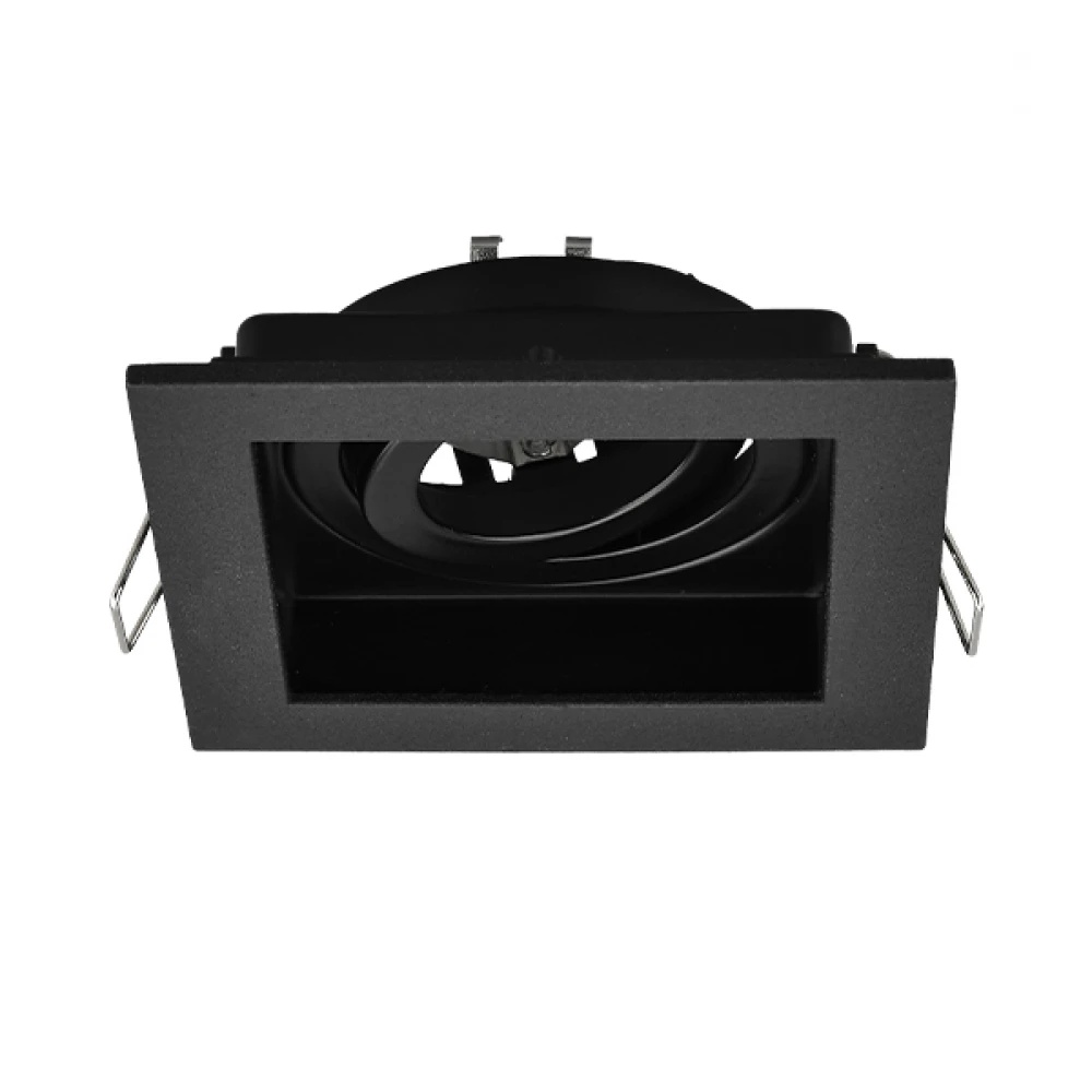 Χωνευτό Σποτ Μαύρο Τετράγωνο IP20 BETA-SQR 1xGU10 - Braytron