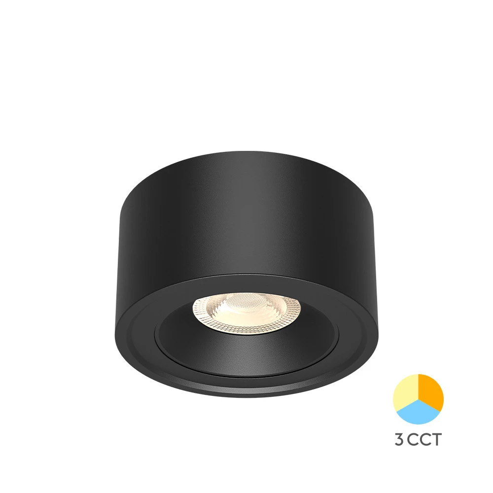 Σποτ οροφής "Gata" 10w 900lm 3cct Μαύρο - Braytron