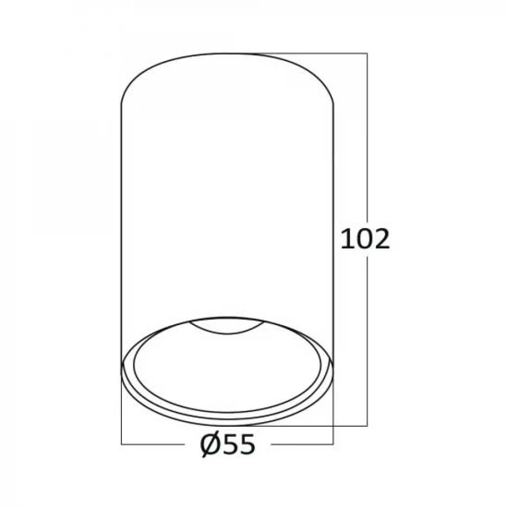Σποτ Οροφής Χρυσό Κύλινδρος 1xGU10 GAMA-RND - Braytron