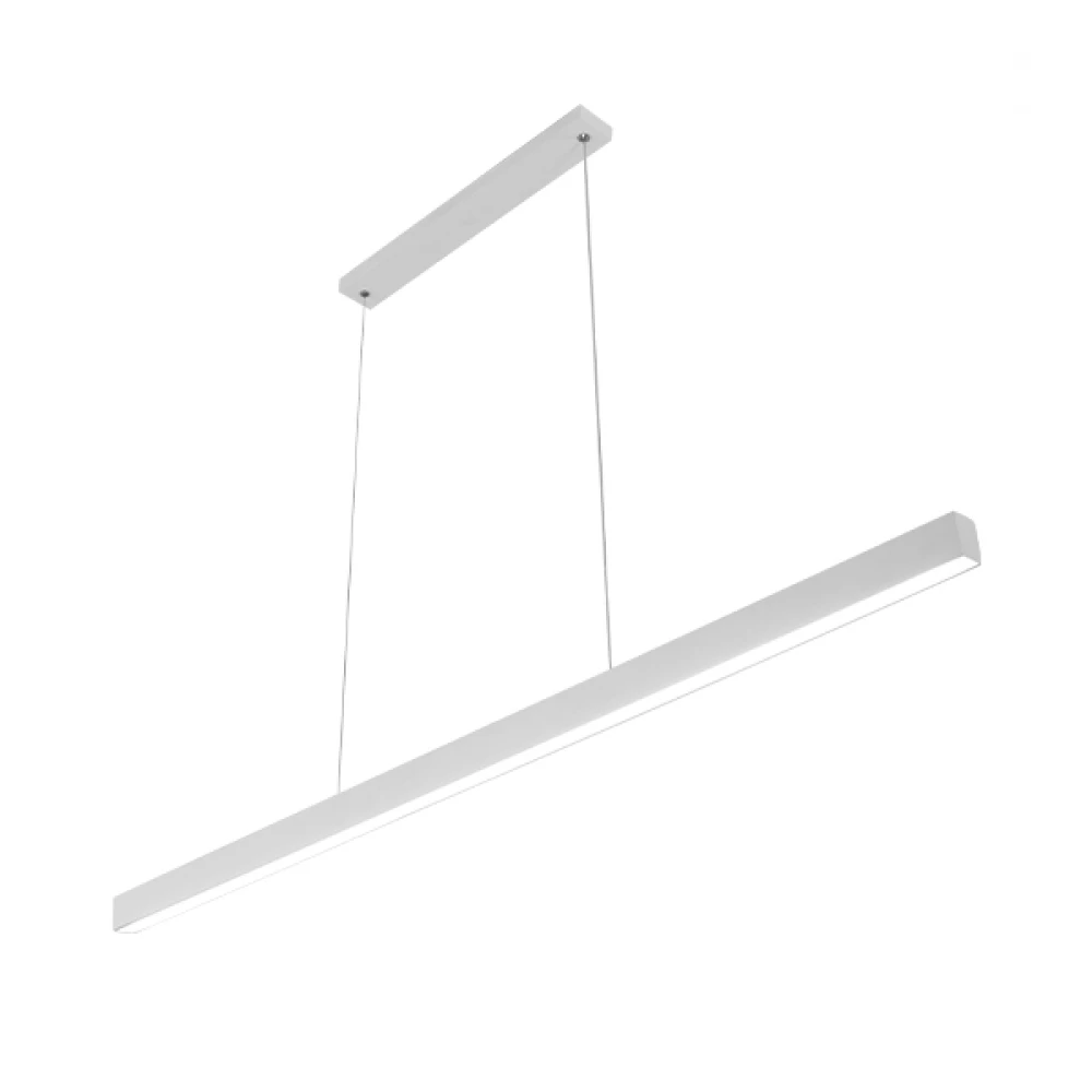 Κρεμαστή ράγα Led 30w Lina, 3000lm, 120x2,5cm Λευκή - Braytron