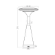 Επαναφορτιζόμενο πορτατίφ "Tower" dimmable 3w CCT Λευκό - Braytron
