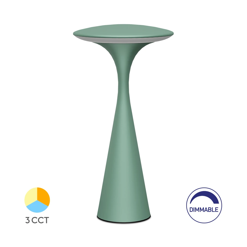 Επαναφορτιζόμενο πορτατίφ "Tower" dimmable 3w CCT Πράσινο - Braytron