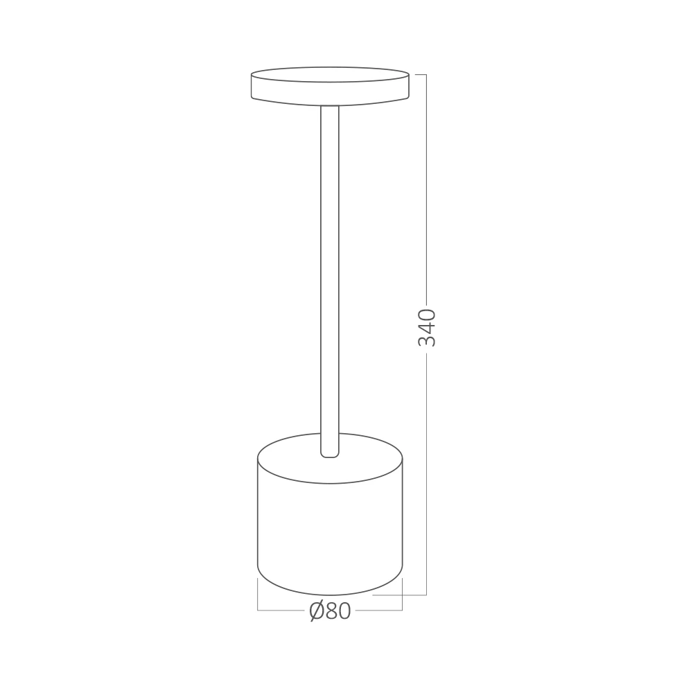 Επαναφορτιζόμενο πορτατίφ "Luxe" dimmable 2w 3CCT Χρυσό - Braytron