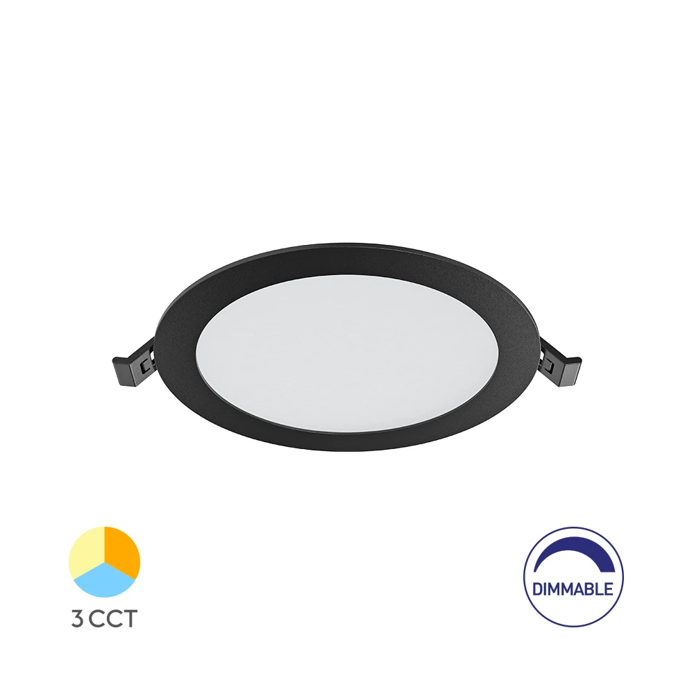 Πάνελ 12w CCT Dimmable Μαύρο - Braytron