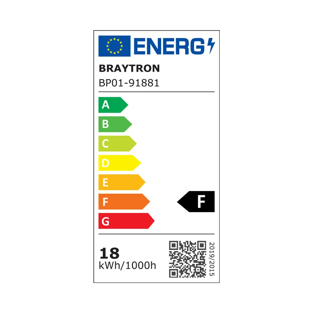 Χωνευτό Πάνελ 18w 3CCT Dimmable Μαύρο - Braytron