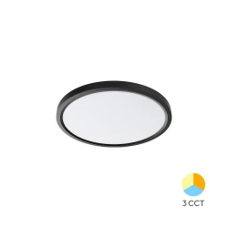Πλαφονιέρα "Jade" slim 20W CCT Ø23 Μαύρο - Braytron