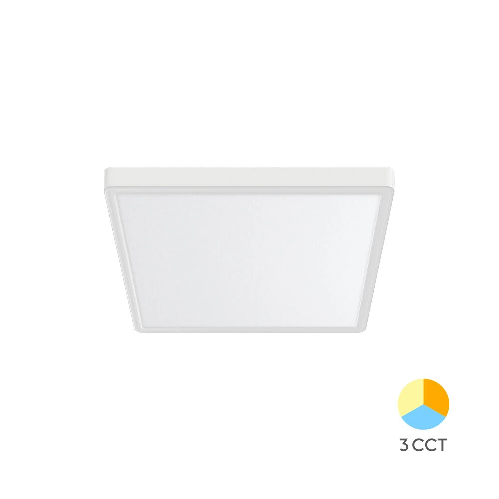 Πλαφονιέρα "Jade" slim 20W CCT Λευκή 23x23 - Braytron