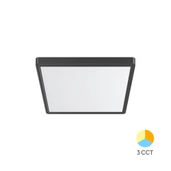 Πλαφονιέρα "Jade" slim 20W CCT Μαύρο 23x23 - Braytron