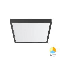 Πλαφονιέρα "Jade" slim 26W CCT Μαύρο 30x30 - Braytron