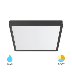 Πλαφονιέρα "Jade" slim 26W CCT Μαύρο 40x40 - Braytron