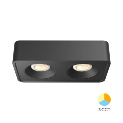 Σποτ οροφής "Gata" 2 x 10w 1800lm 3cct Μαύρο - Braytron