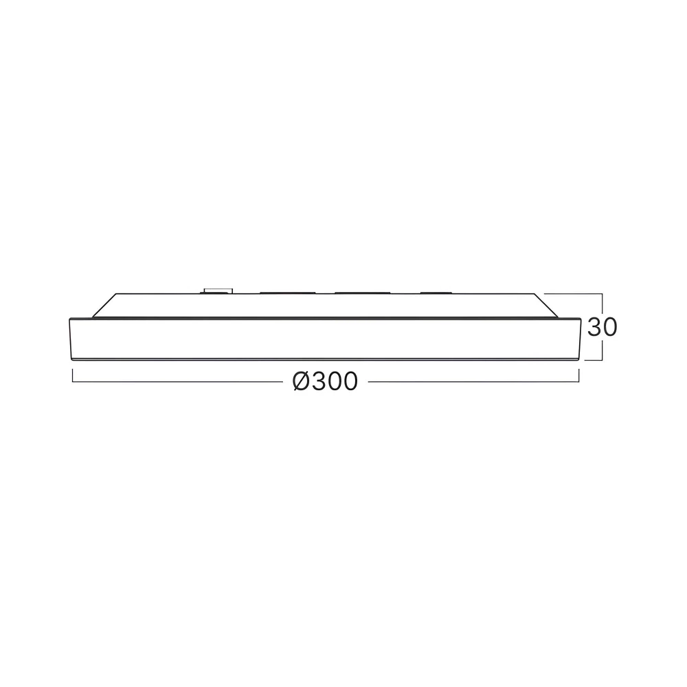Πλαφονιέρα "Jade" slim 25W 5CCT Ø30 Μαυρο - Braytron
