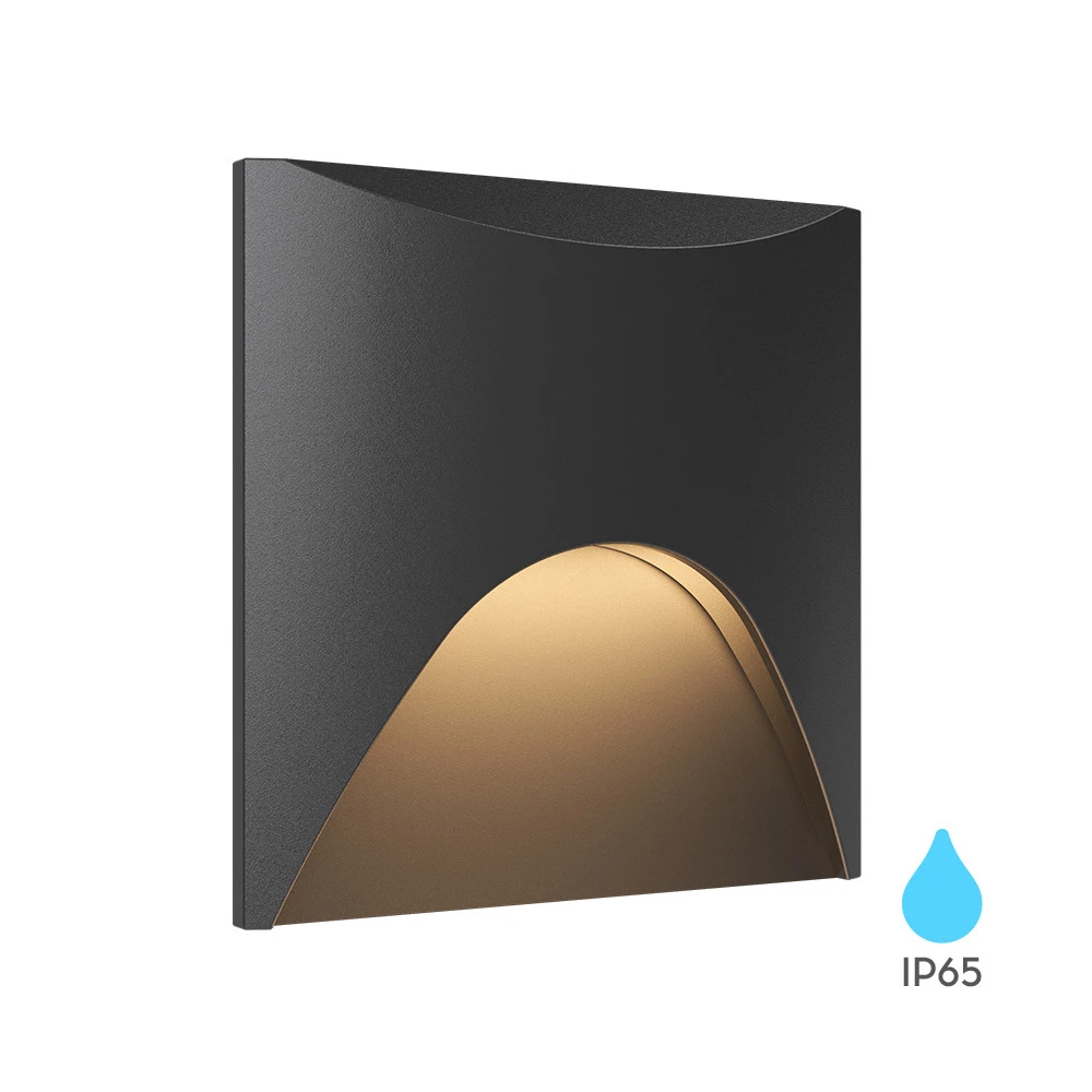 Απλίκα χωνευτή "Veksus" IP65 3000k 180lm Μαύρη - Braytron
