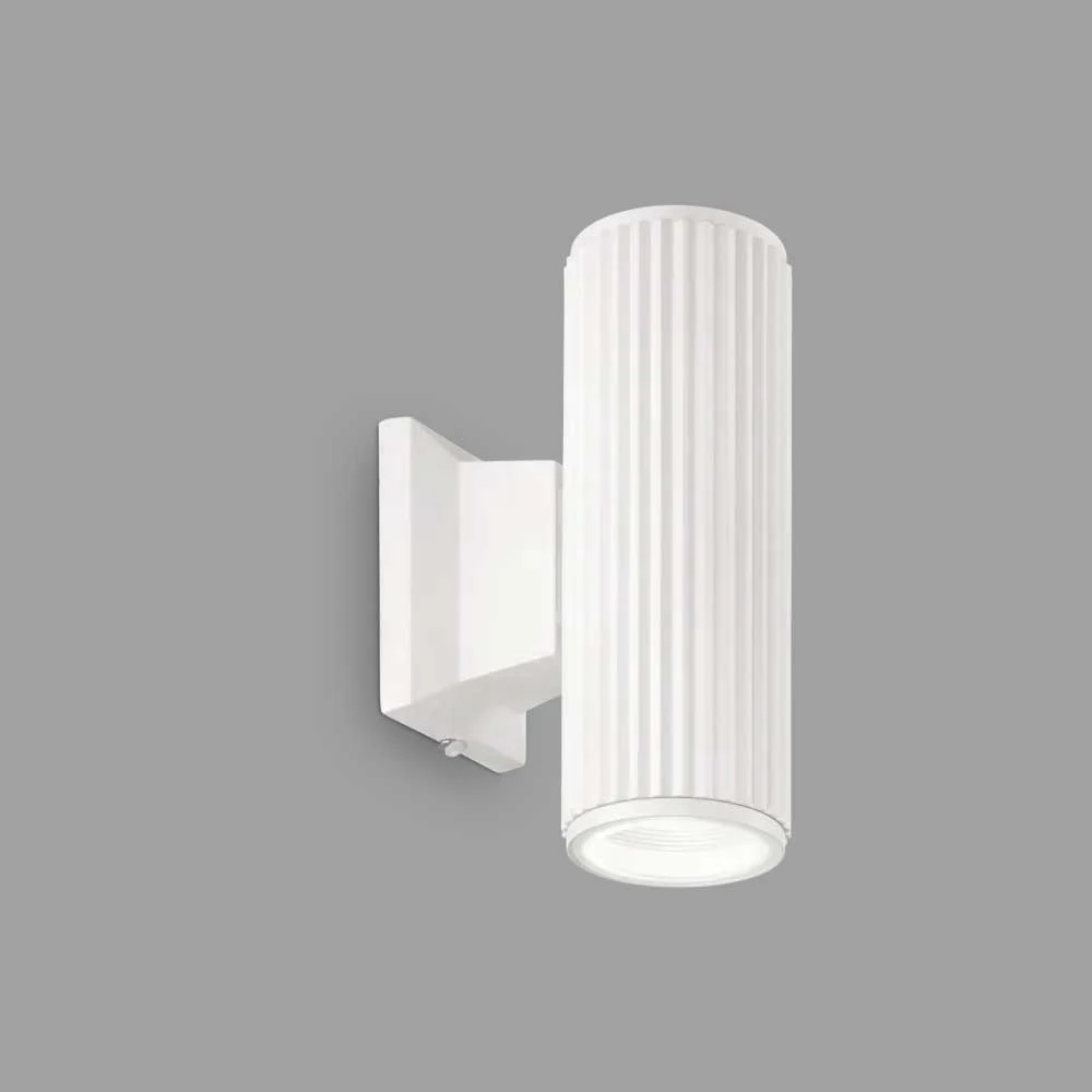 Απλίκα Εξωτερικού Χώρου Δίφωτη Λευκή 2xGU10 IP44 - Base ap2 - IDEAL LUX