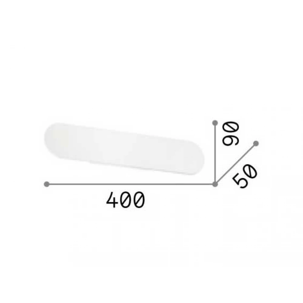 LED Απλίκα Αλουμινίου Σε Λευκό Χρώμα D40cm 20W ECHO - IDEAL LUX