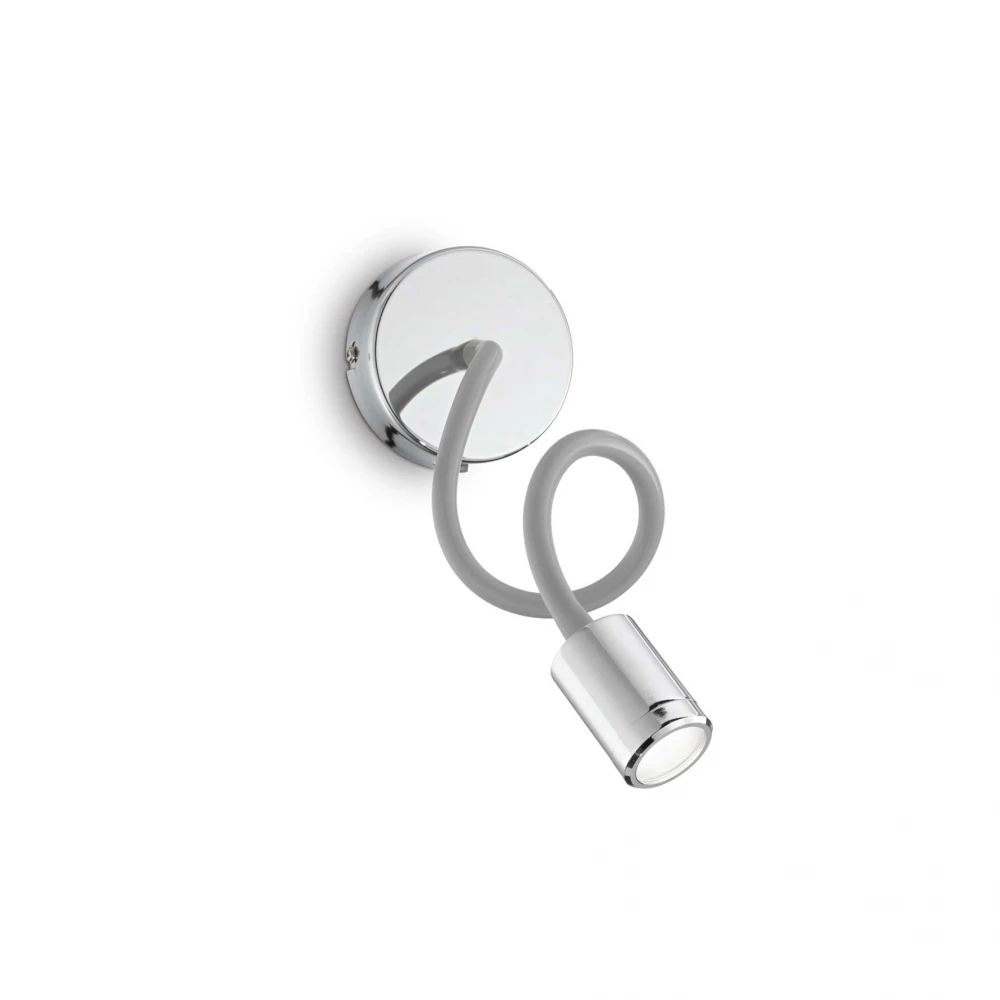 LED Μεταλλικό Φωτιστικό 3W Με Ρυθμιζόμενο Βραχίωνα Σε Γκρι Χρώμα FOCUS IDEAL LUX 