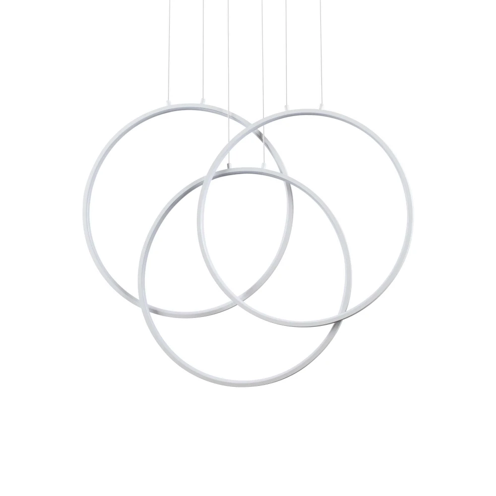 LED Κρεμαστό Φωτιστικό Κύκλοι Σε Λευκό ή Μαύρο Χρώμα 82W Frame sp cerchio - IDEAL LUX