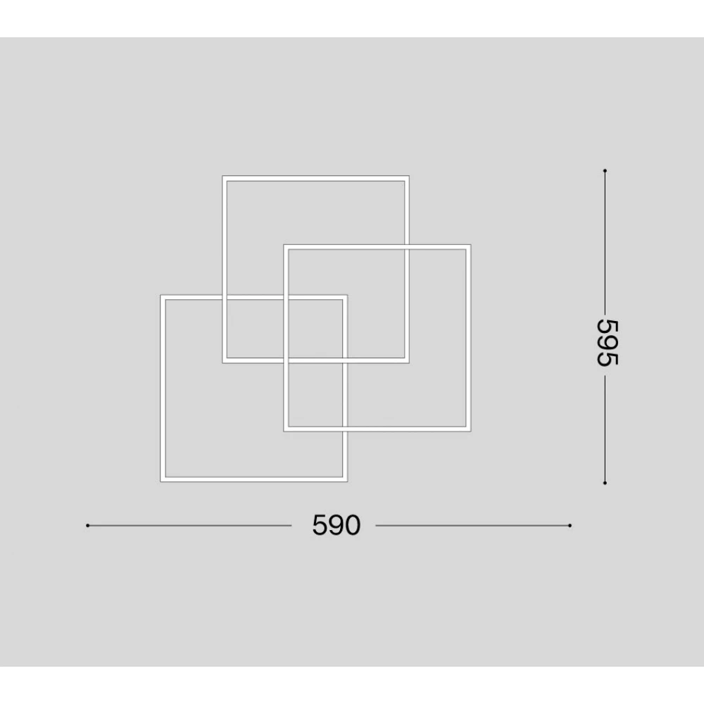 LED Φωτιστικό Οροφής - Τοίχου Τετράγωνα Σε Λευκό Χρώμα 35W Frame pl quadrato - IDEAL LUX