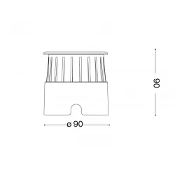 Χωνευτό Φωτιστικό Εδάφους LED 3W IP67 Floor pt d09 -  IDEAL LUX