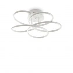 LED Φωτιστικό Οροφής Μεταλλικό Λευκό 74W Karol pl d65 - IDEAL LUX