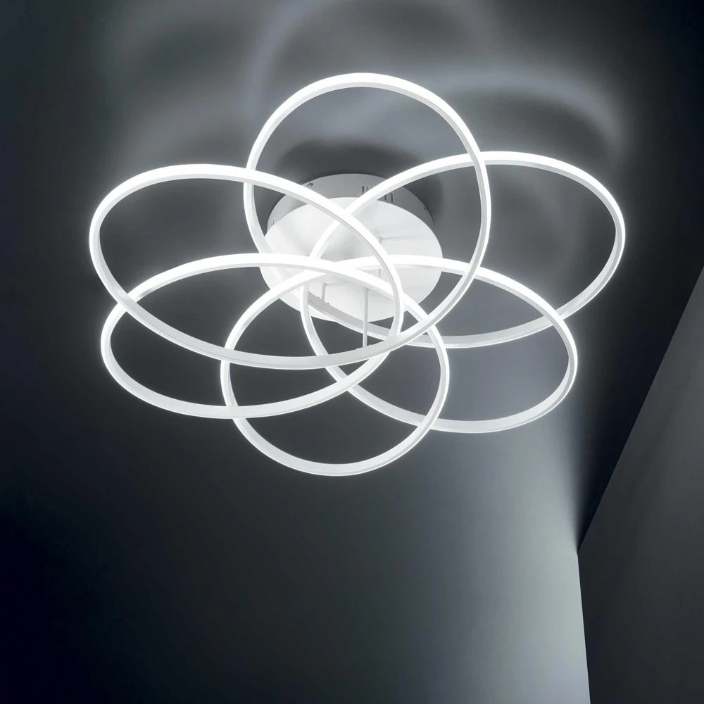 LED Φωτιστικό Οροφής Μεταλλικό Λευκό 90W Karol pl d76 - IDEAL LUX