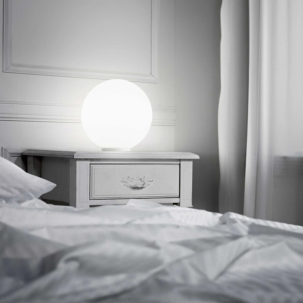 Πορτατίφ Με Λευκό Γυαλί 20cm 1XE27 MAPA BIANCO IDEAL LUX