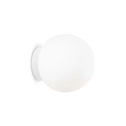 Φωτιστικό Επιτοίχιο Από Γυαλί Λευκό 20CM 1XE27 MAPA BIANCO IDEAL LUX
