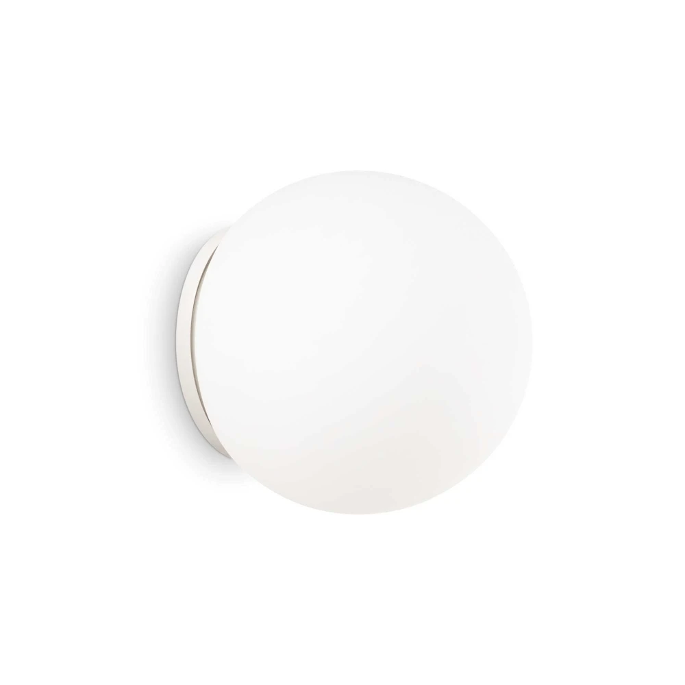 Φωτιστικό Επιτοίχιο Από Γυαλί Λευκό 30CM 1XE27 MAPA BIANCO IDEAL LUX