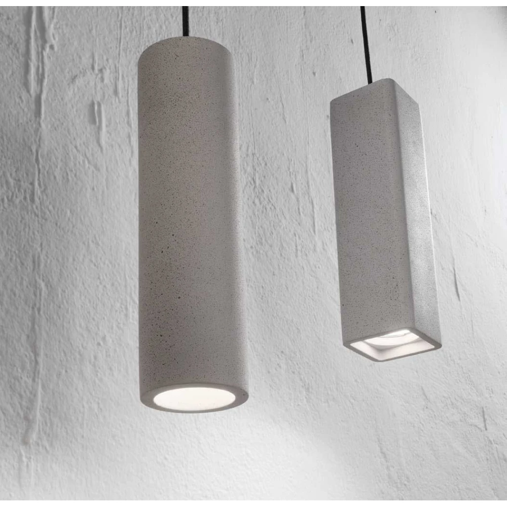 Κρεμαστό Φωτιστικό Μονόφωτο Γκρι Τσιμέντο 1xGU10 35W max Oak sp1 - IDEAL LUX