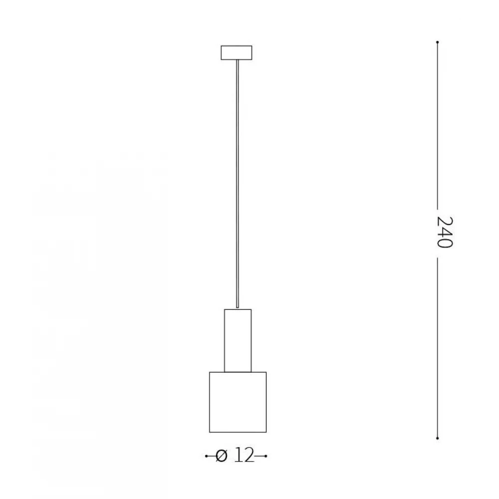 Φωτιστικό Οροφής Μονόφωτο Μεταλλικό Σε Μαύρο Χρώμα Ø12cm 1x E27 60W Holly - IDEAL LUX