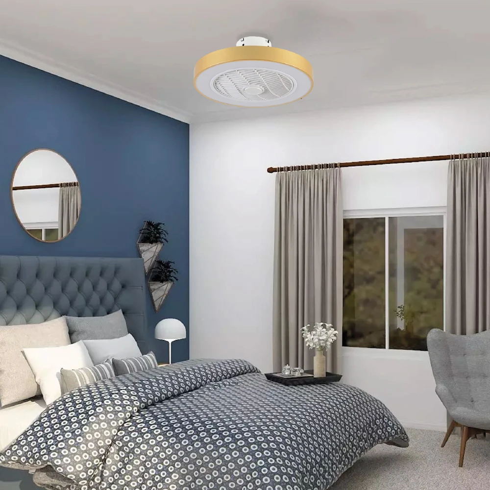 Chilko 36W 3CCT Ανεμιστήρας Οροφής Με LED Φως, Χρυσός
