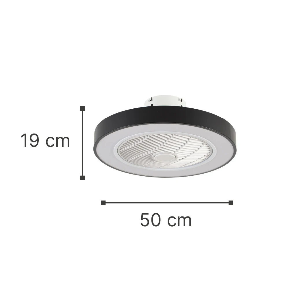 Chilko 36W 3CCT Ανεμιστήρας Οροφής Με LED Φως, Μαύρος