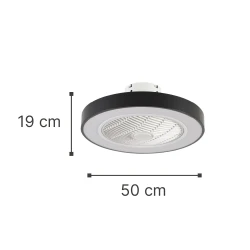 Chilko 36W 3CCT Ανεμιστήρας Οροφής Με LED Φως, Γκρι