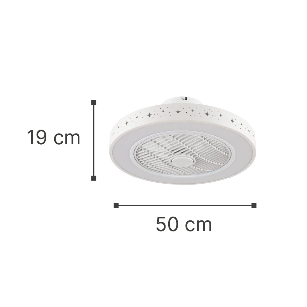 Almanor 36W 3CCT Ανεμιστήρας Οροφής Με LED Φως, Λευκός