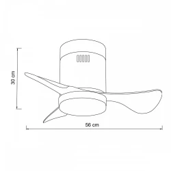 it-Lighting Elsinore 15W 3CCT LED Fan Light in Black with Wooden Color (102000480)