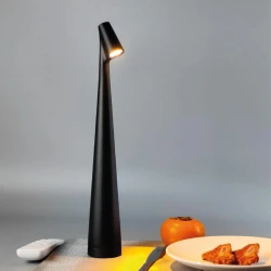 Inlight Rechargeable LED 1,5W 3CCT Touch Table Lamp Black D:35cmx5cm (3057-Black)